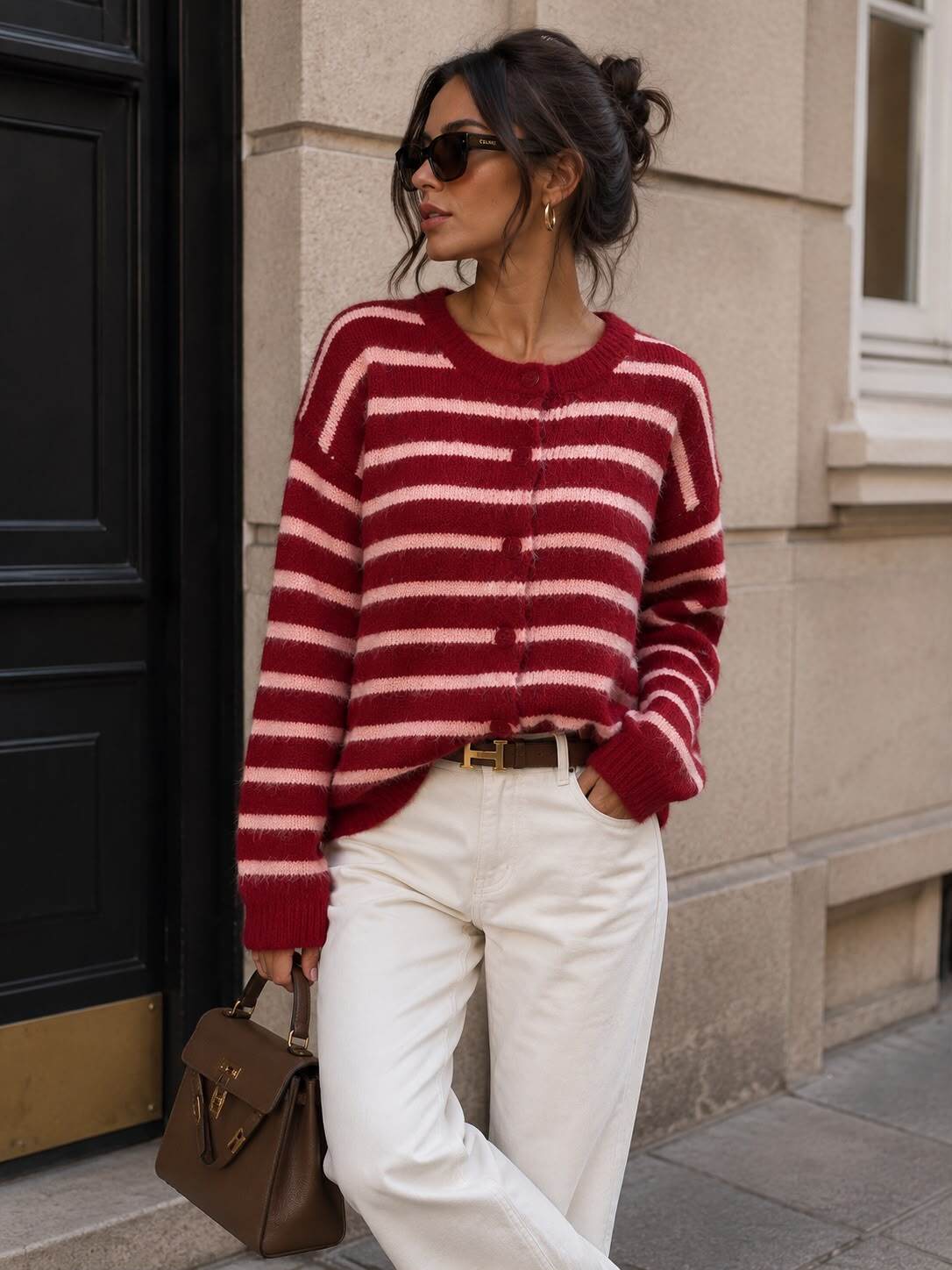 Chérie Striped Cardigan