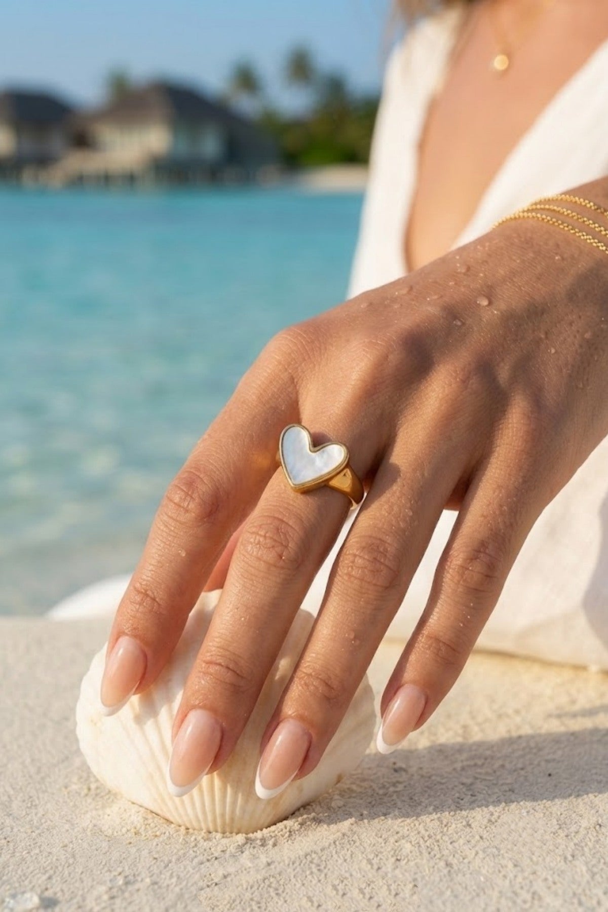 Amour Nacré – Verstelbare Hartjesring