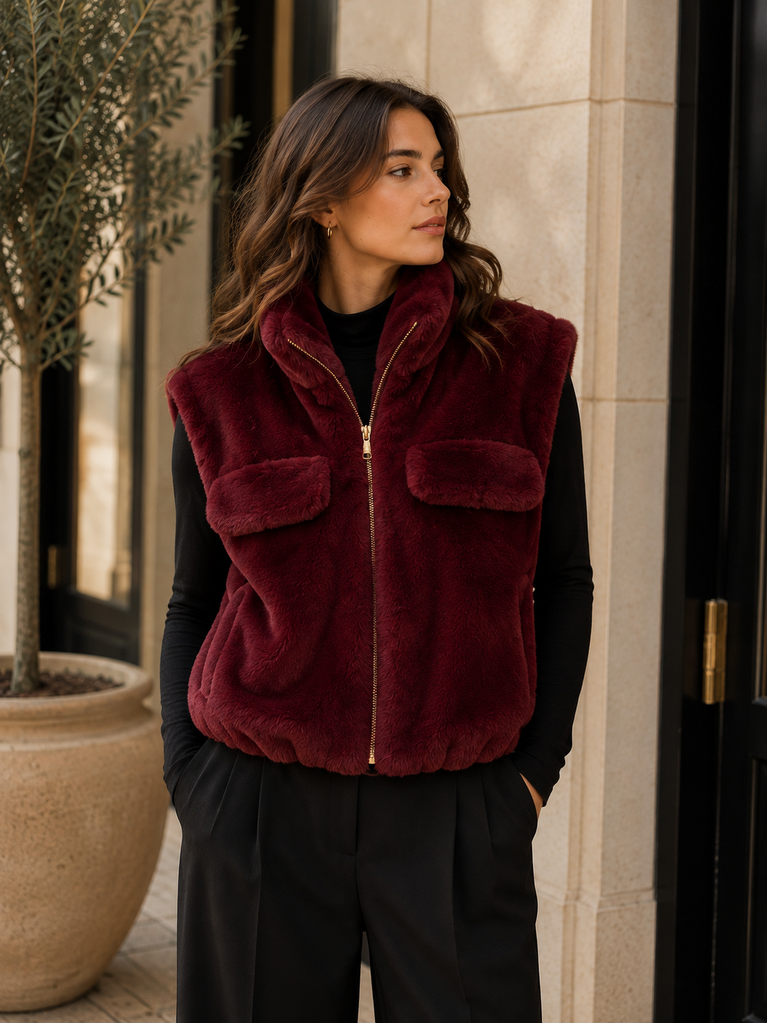 Odette bodywarmer - bordeaux