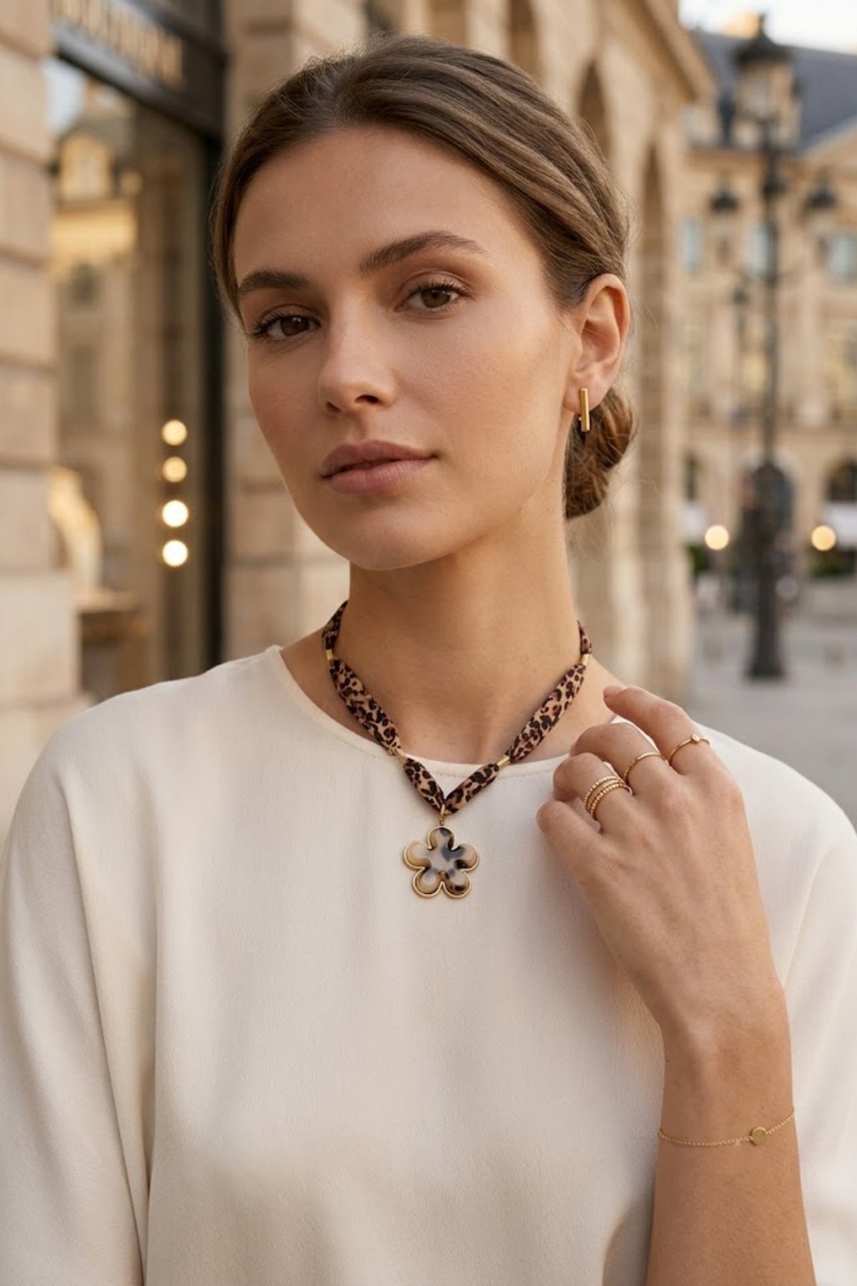 Wild Bloom Leopard Necklace 🌸🐆