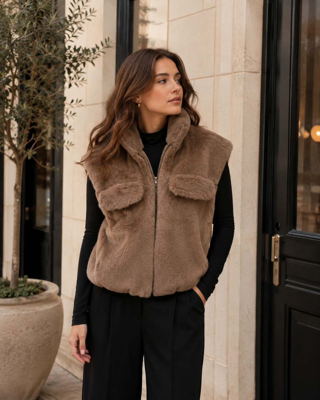 Odette bodywarmer - Taupe