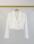Lacey Blazer Top White