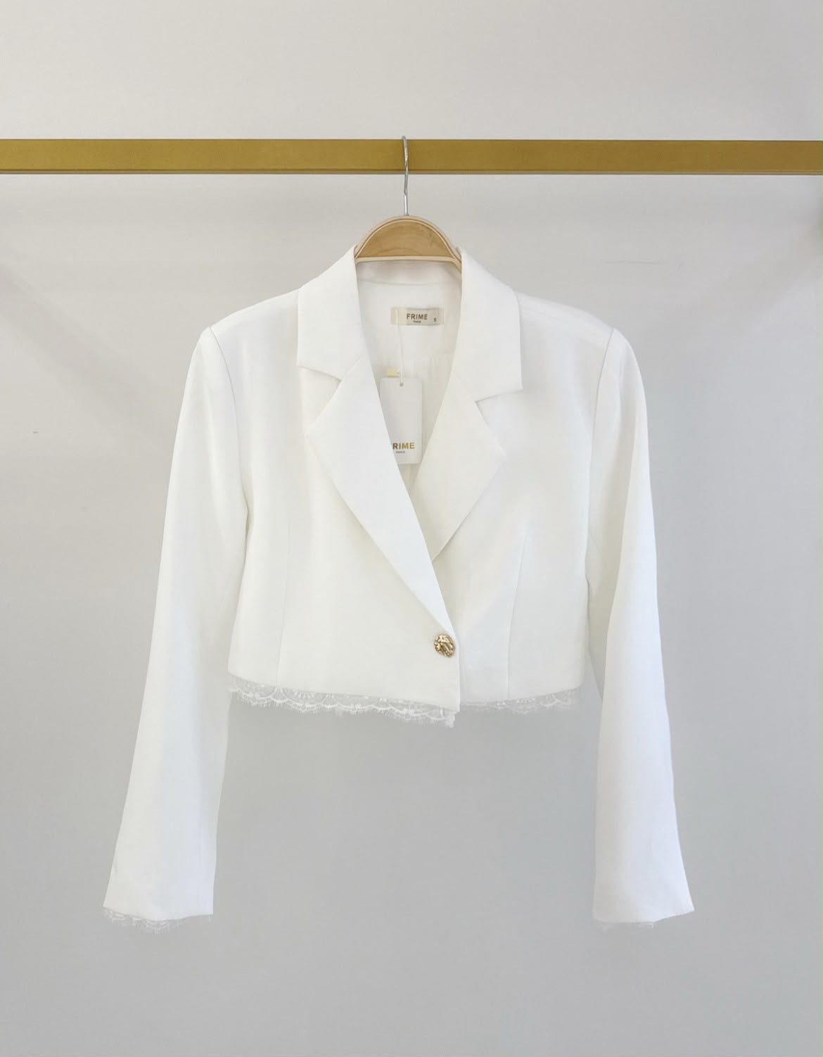 Lacey Blazer Top White