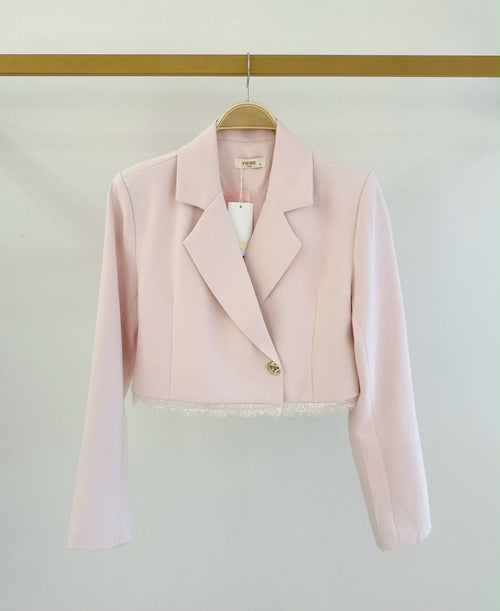 Lacey Blazer Top Pink