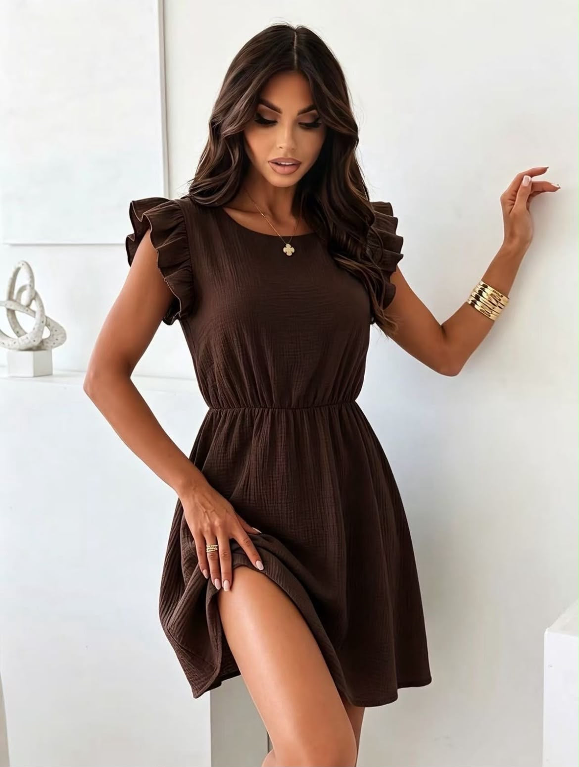Rosy Dress Brown