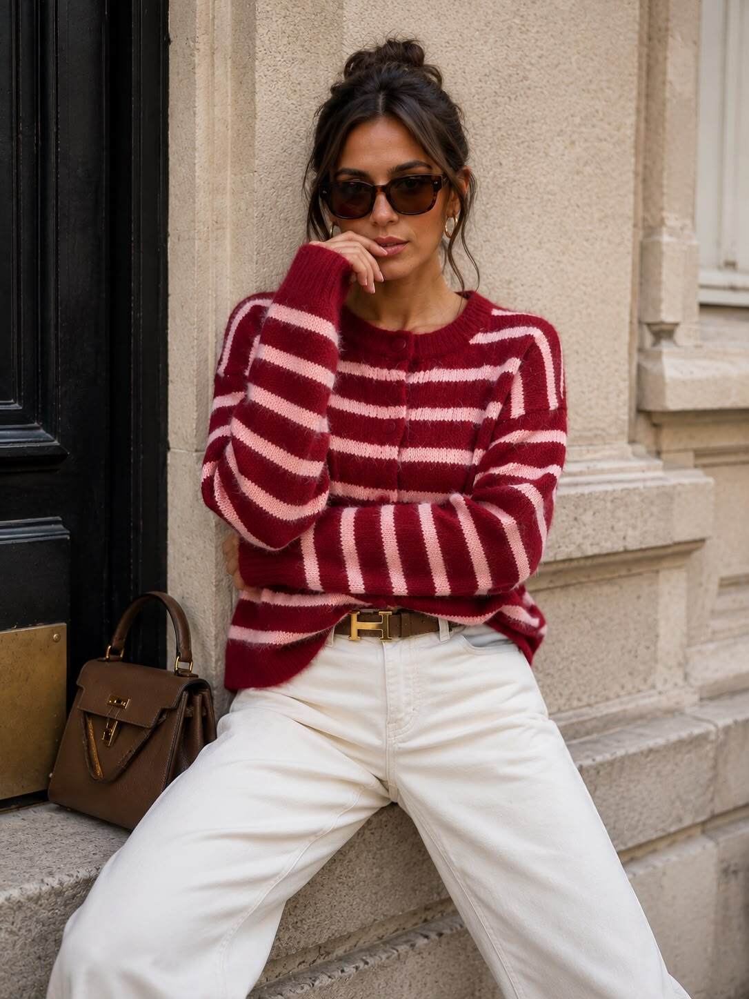 Chérie Striped Cardigan