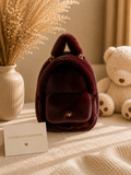 Bordeaux Fluffy Backpack