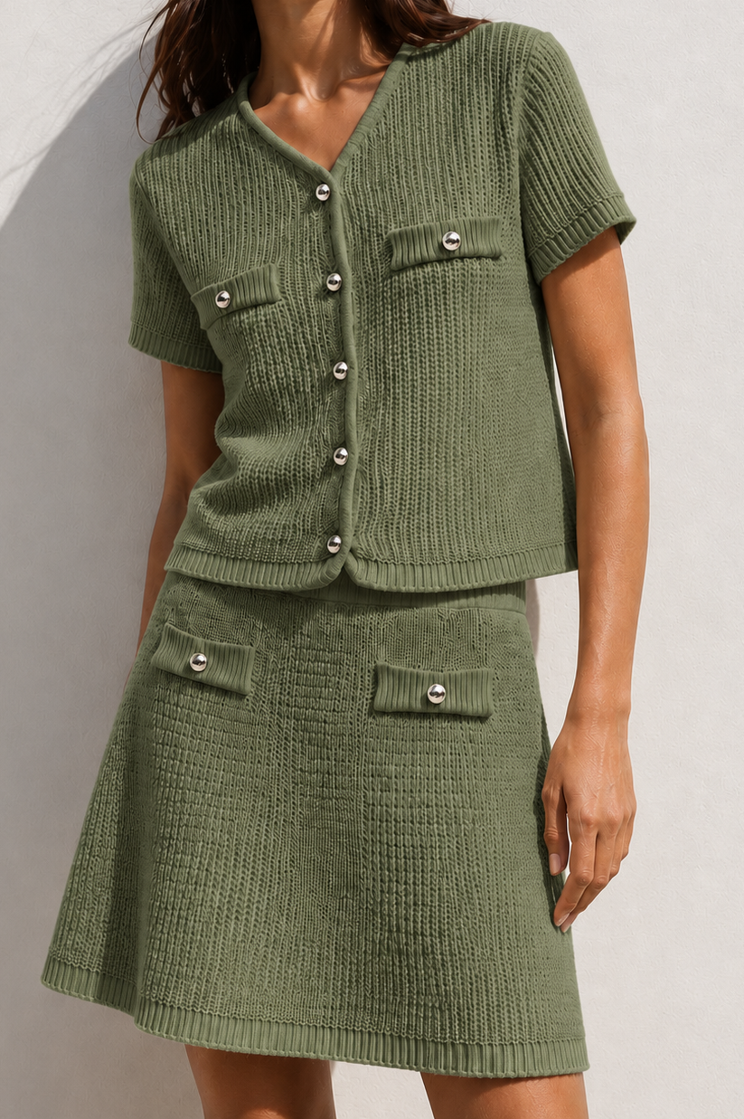 Elise set rok + pull met korte mouwen
