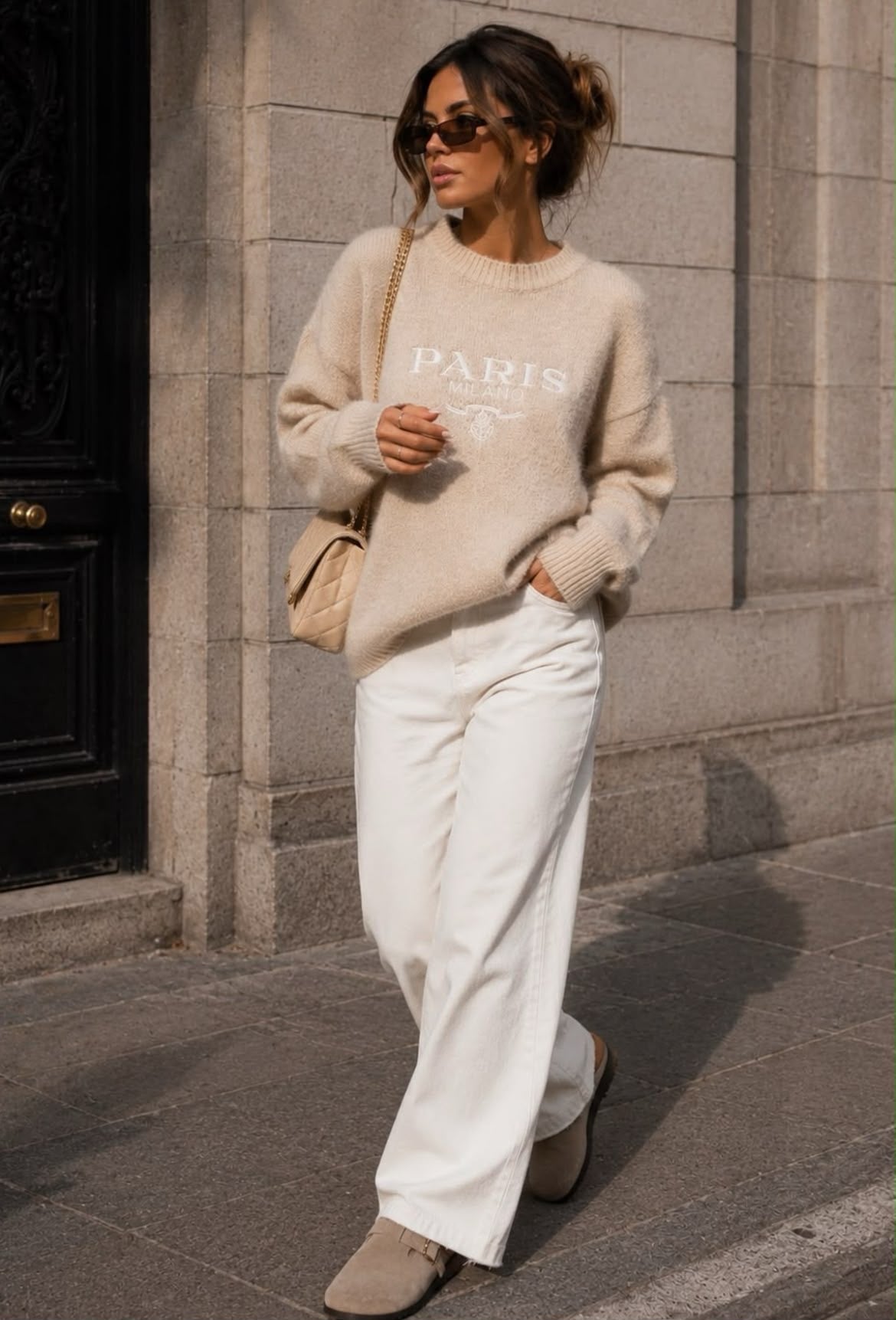 Oui Paris Sweater Beige